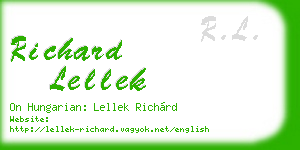 richard lellek business card